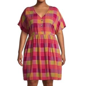 ⭐️Terra & Sky,Soft Rayon Iconic Plaid Design,Vivid Colors,Out Of Stock Online,2X